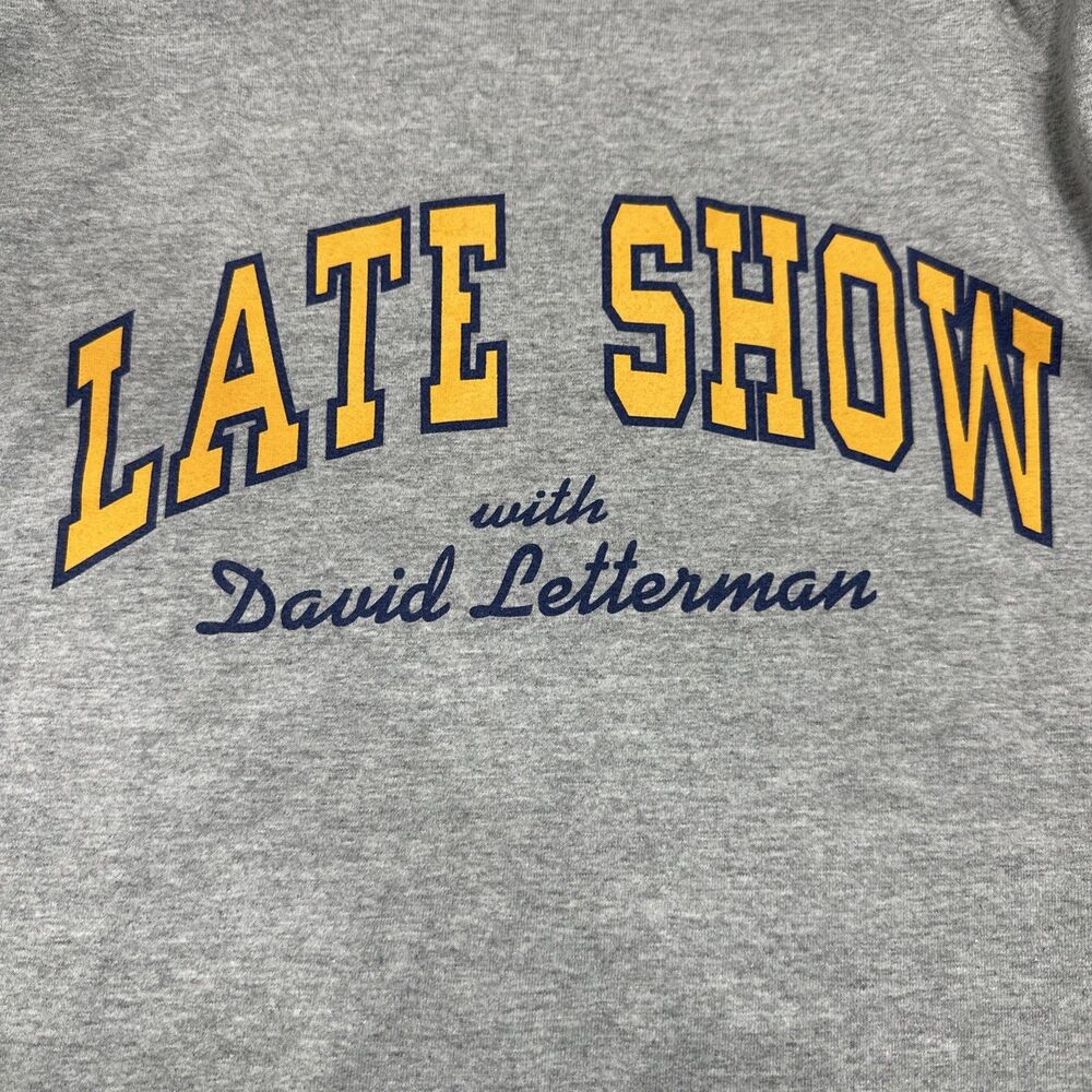 Late Night Show w/ David Letterman Mens Vintage 90s 00s TShirt XL Gray